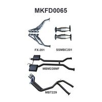 Falcon AU V8 IRS SDN 2.5in Dual With Extractors Tailpipe