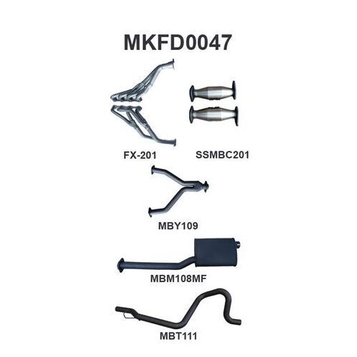 Falcon AU LIVE AXLE V8 Sedan 2.5in Single With Extractors