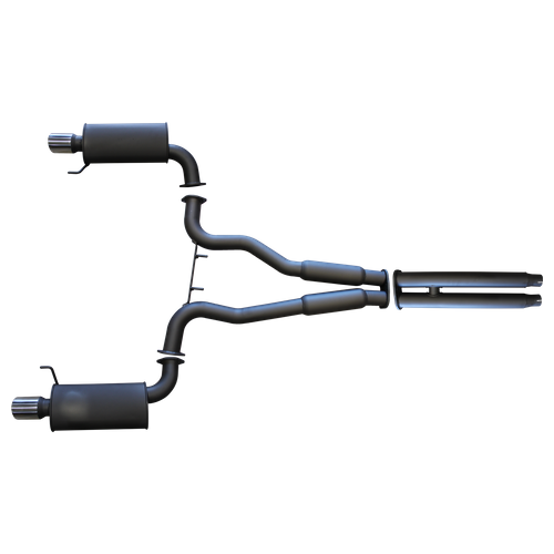 Ford Mustang FM V8 3in Dual Cat Back MEDIUM NOISE (Hotdogs Centre/Mufflers Rear)