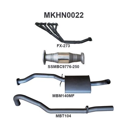 VL Commodore 3.0L 6 Cylinder 2.5in With Extractors Muffler/Tailpipe