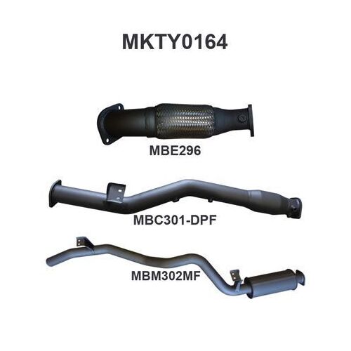 VDJ76 V8 Wagon 3in With Cat Rear Muffler DPF