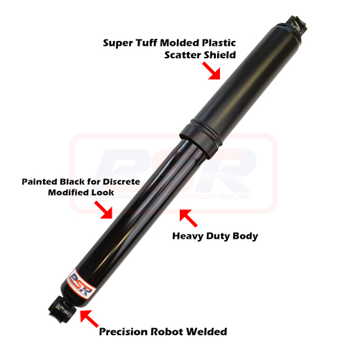 PSR TTG Rear Shock Absorber 670mm Open Small Eye 16mm Bush Ends